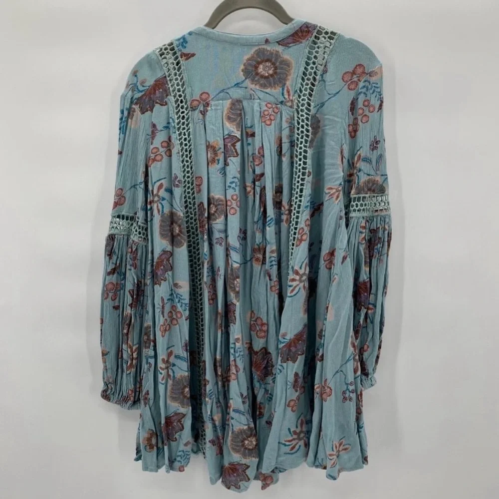 Free People Just the Two of Us Floral Boho Dress/Tunic Xsmall - Picture 4 of 9